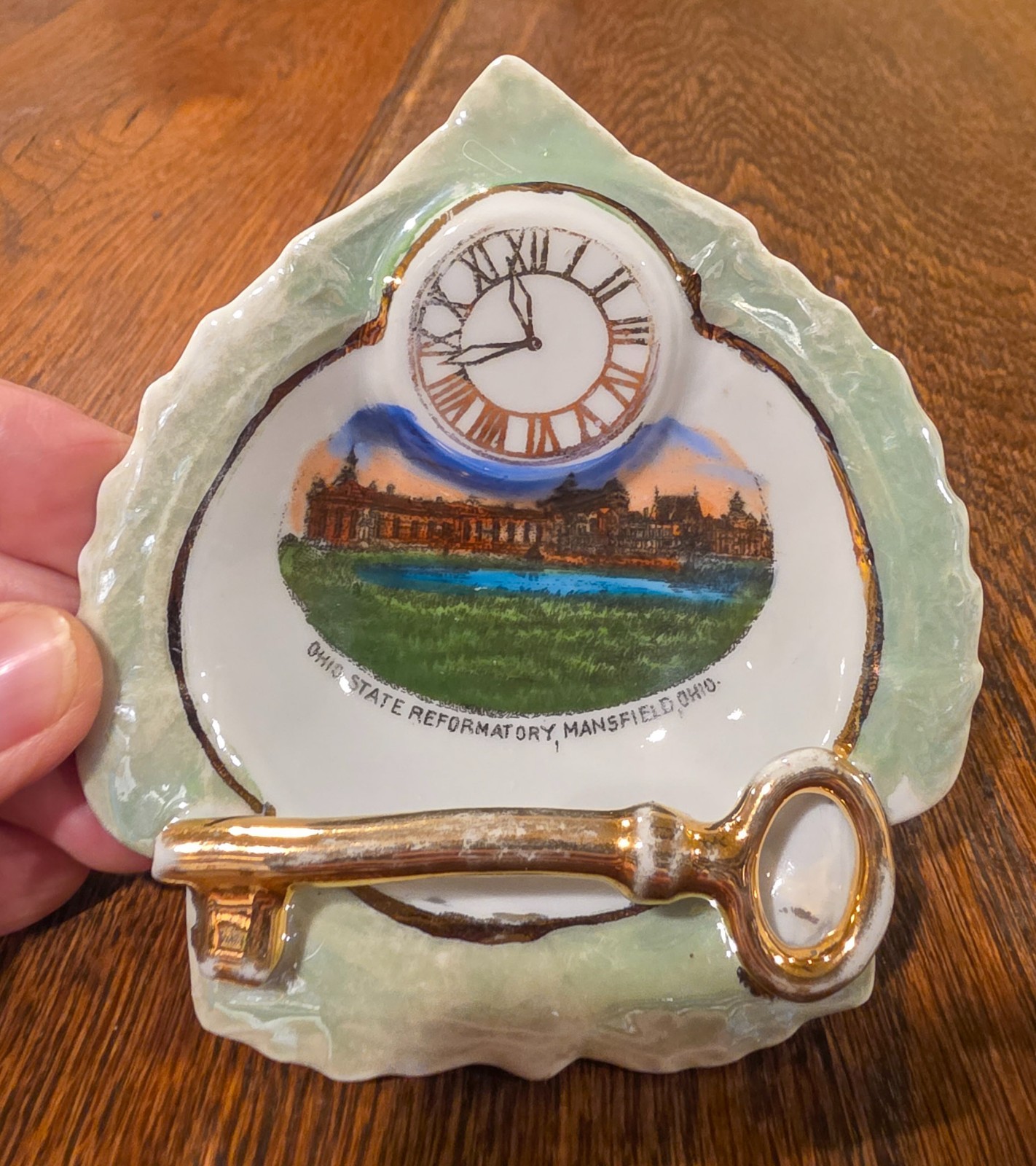 Antique German Ohio State Reformatory Mansfield Ohio Souvenir Pipe Rest