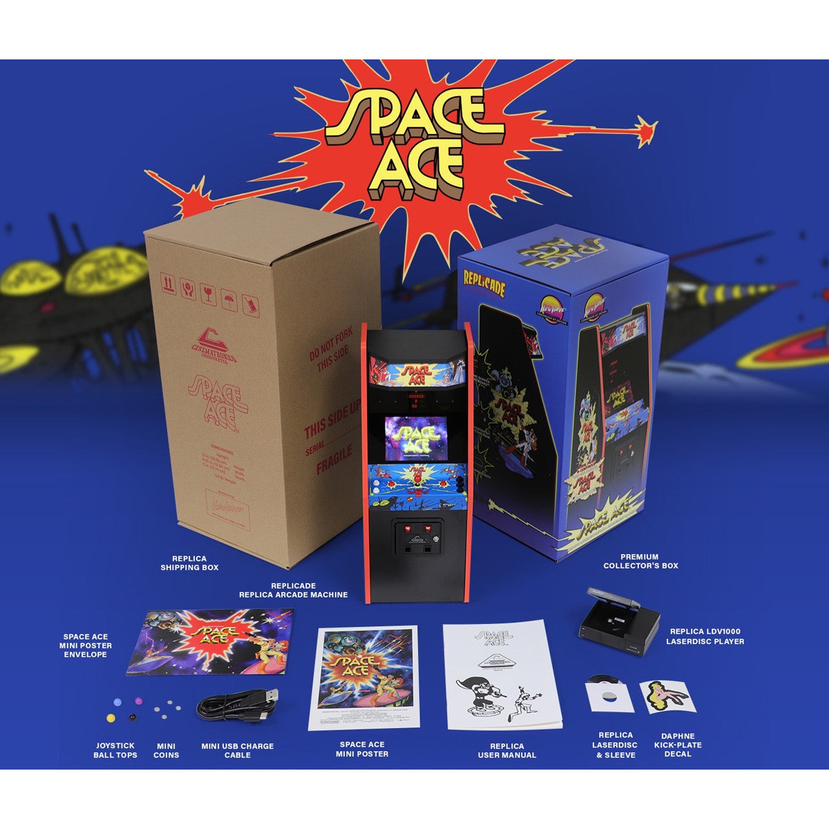 New Wave Toys Space Ace x RepliCade 1:6 Scale Arcade Conversion Kit Edition New New Wave Toys Space Ace x RepliCade 1:6 Scale Arcade Conversion Kit Edition New
