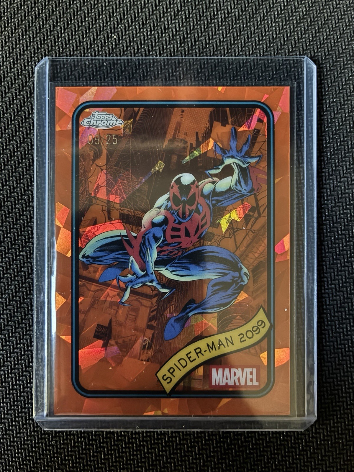 2025 Topps Chrome Marvel Sapphire Spider-man 2099 /25 Spider Man 2099 2025 Topps Chrome Marvel Sapphire Spider-man 2099 /25 Spider Man 2099