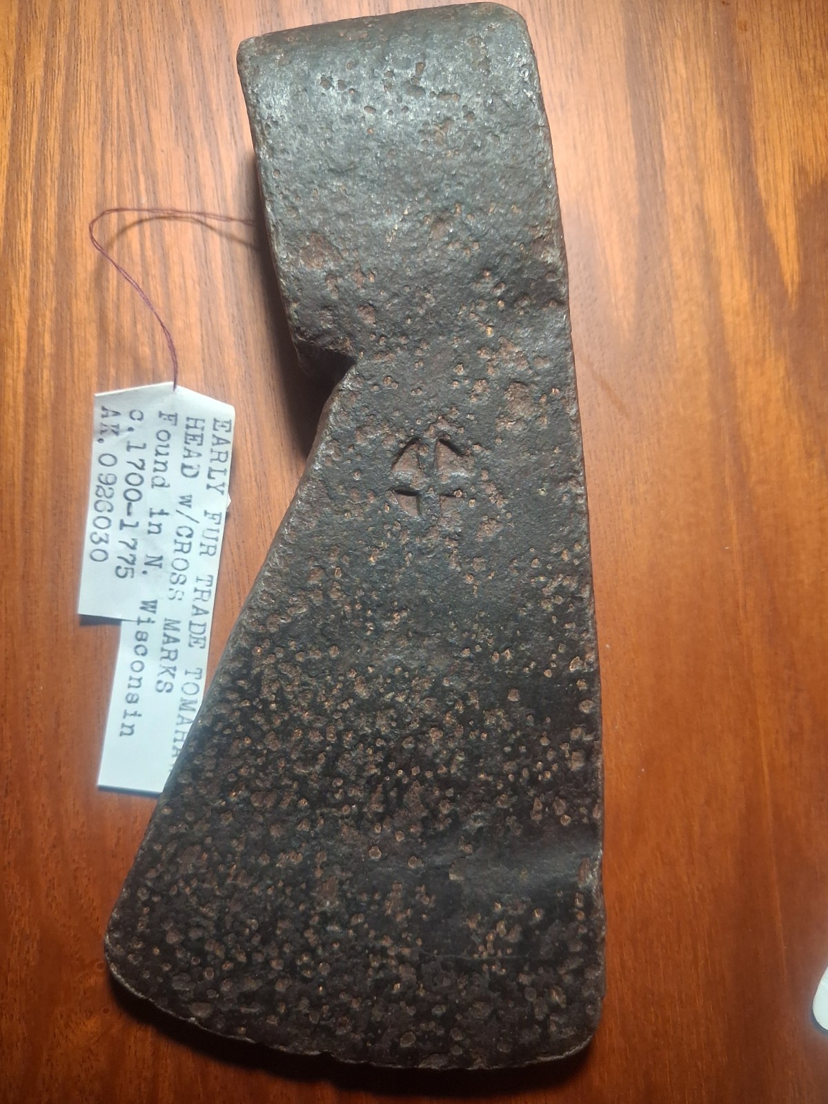 1700s Biscayne Axe "Cross Stamp"  French Fur Trade Wisconsin Authentic