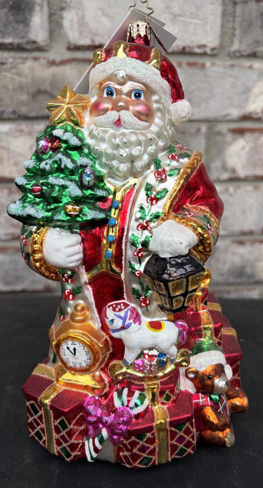 Christopher Radko-RESPLENDENCE SANTA 2004 8.5" Standing w Christmas gifts Poland Christopher Radko-RESPLENDENCE SANTA 2004 8.5" Standing w Christmas gifts Poland