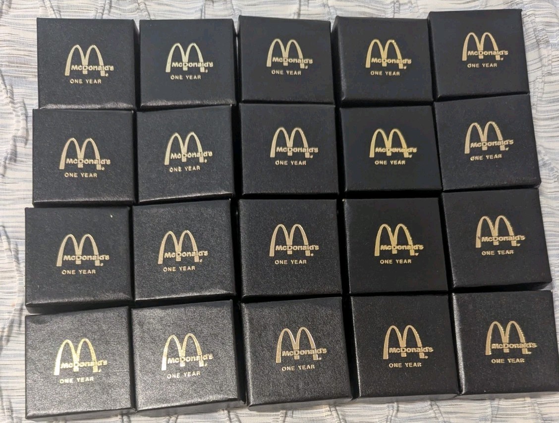 Twenty  McDonald's One Year Anniversary Ronald McDonald Thumbs Up Employee Pins