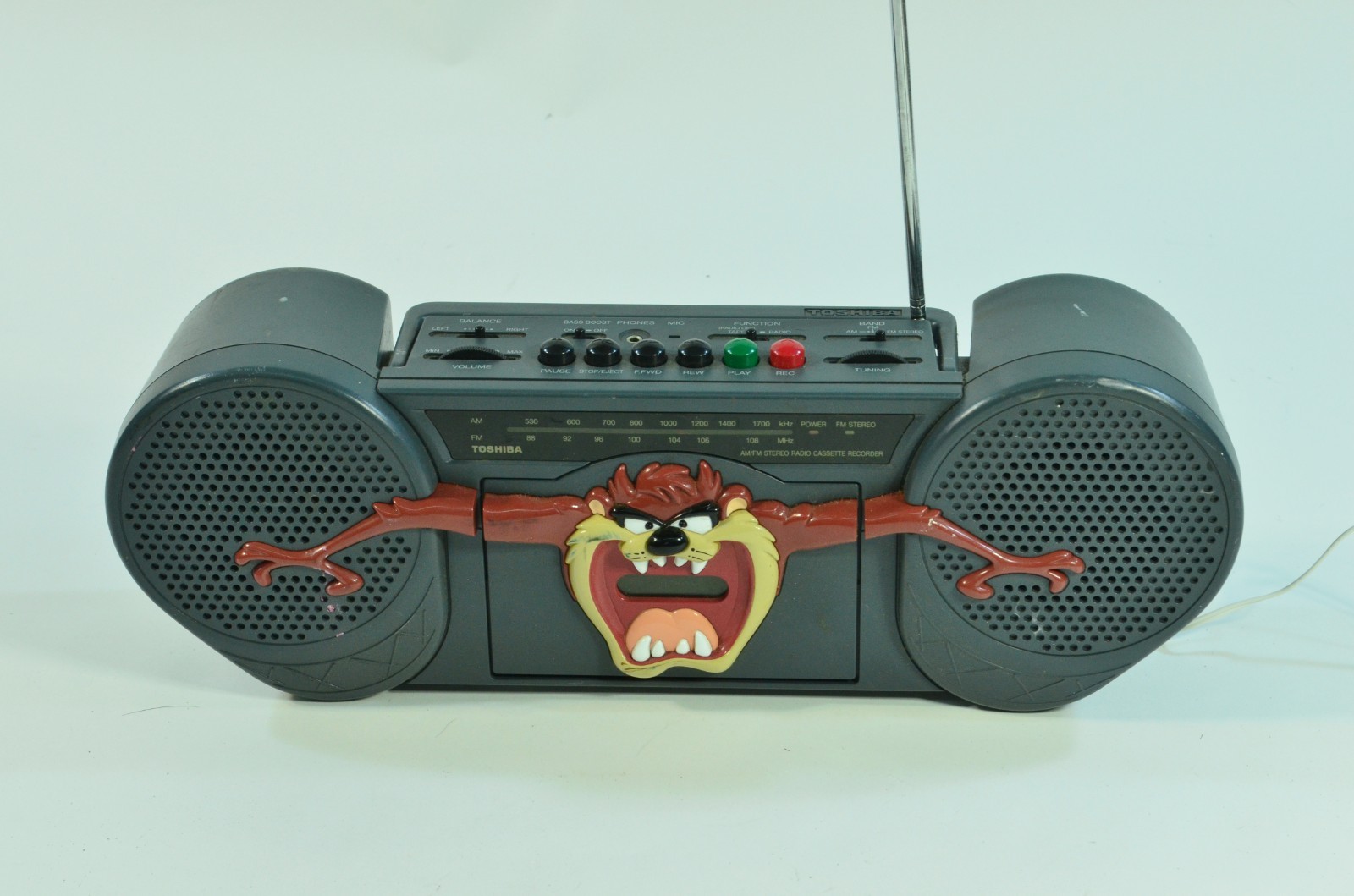 Vintage Toshiba Looney Tunes Taz Boombox Radio Cassette Player RT-410 TAZ 90's Vintage Toshiba Looney Tunes Taz Boombox Radio Cassette Player RT-410 TAZ 90's