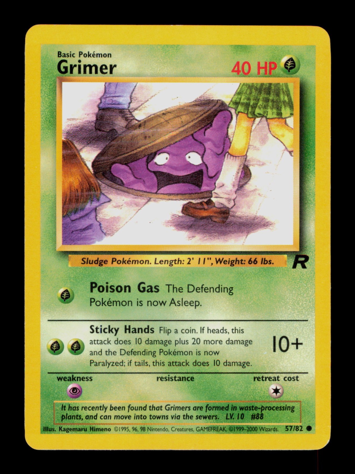 Grimer 57/82 Pokemon Team Rocket Trading Card TCG Grimer 57/82 Pokemon Team Rocket Trading Card TCG