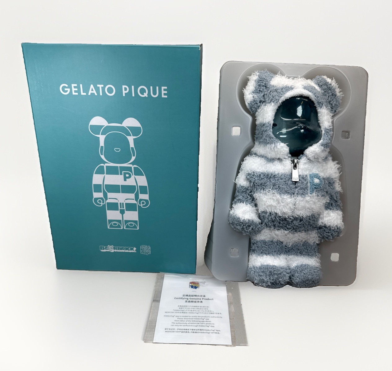 Bearbrick Gelato Pique 400% Medicom Toy Be@rbrick Blue Pajamas NEW Open Box
