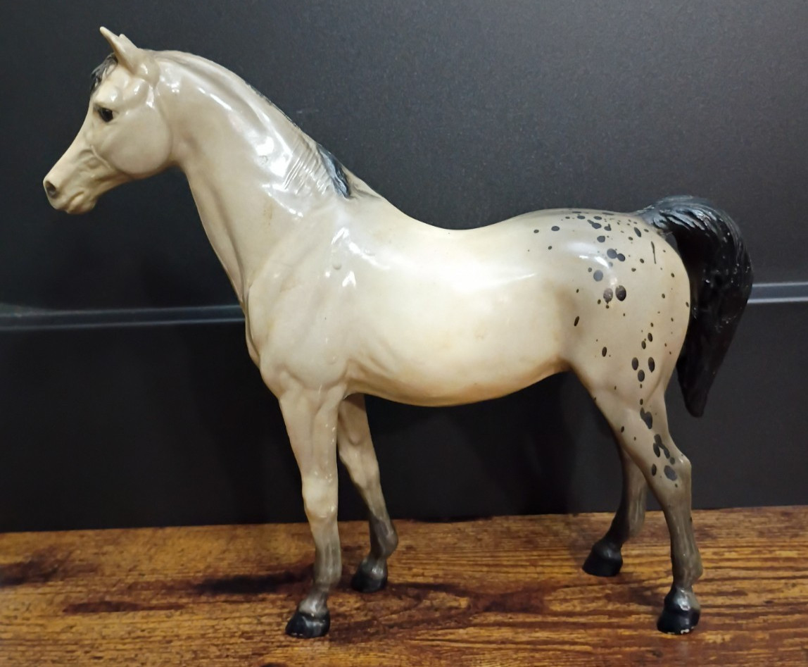 Vintage 1967-1970 Breyer #38 Speck Family Arabian Mare Grey Appaloosa Vintage 1967-1970 Breyer #38 Speck Family Arabian Mare Grey Appaloosa