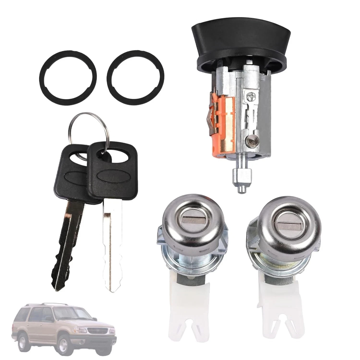 Ignition Switch w/ Door Lock Cylinder Set Ford F-250 F-350 1997-2007