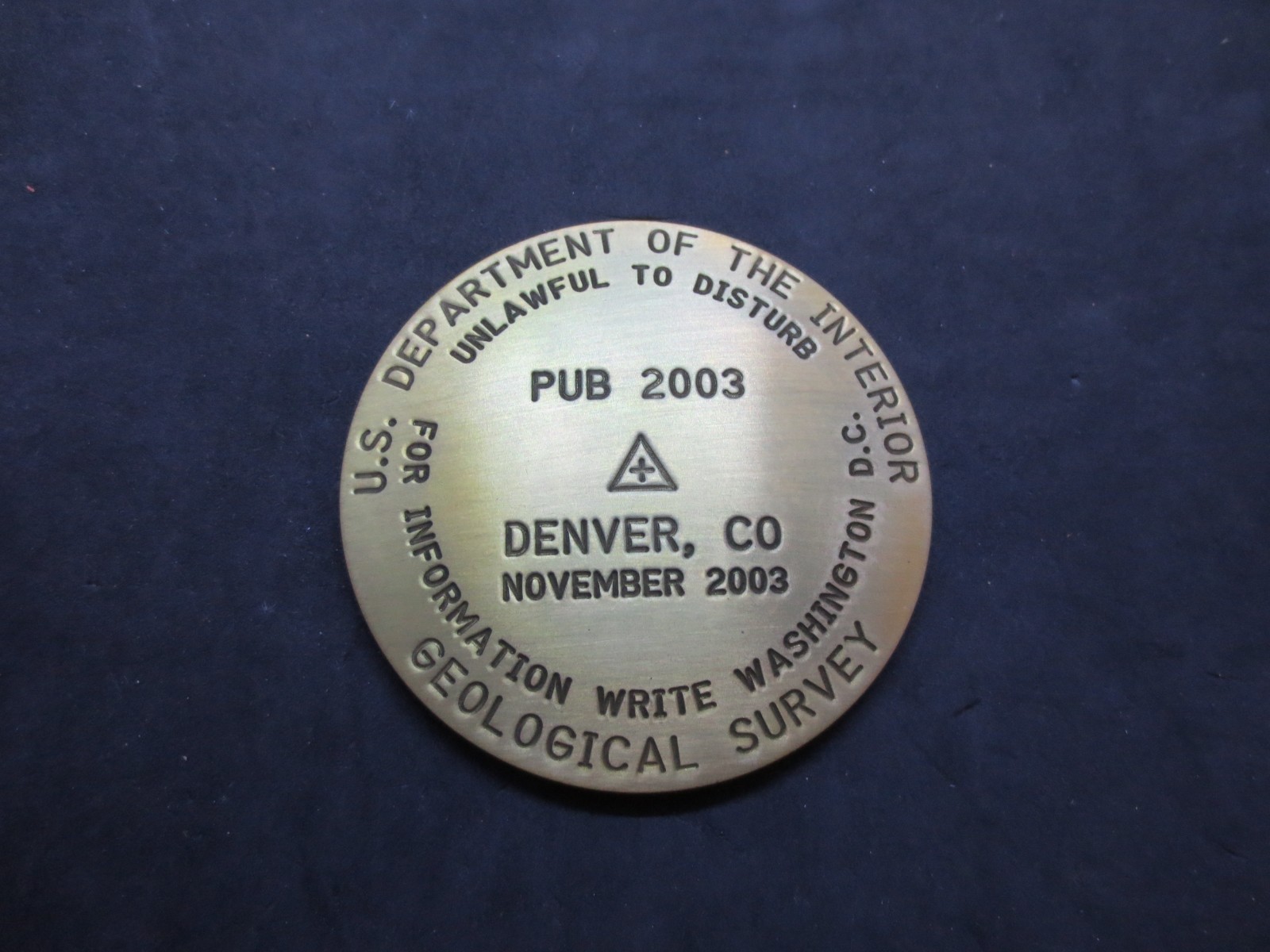 U.S. Department of the Interior Marker Denver, CO 2003 Geological Survey U.S. Department of the Interior Marker Denver, CO 2003 Geological Survey