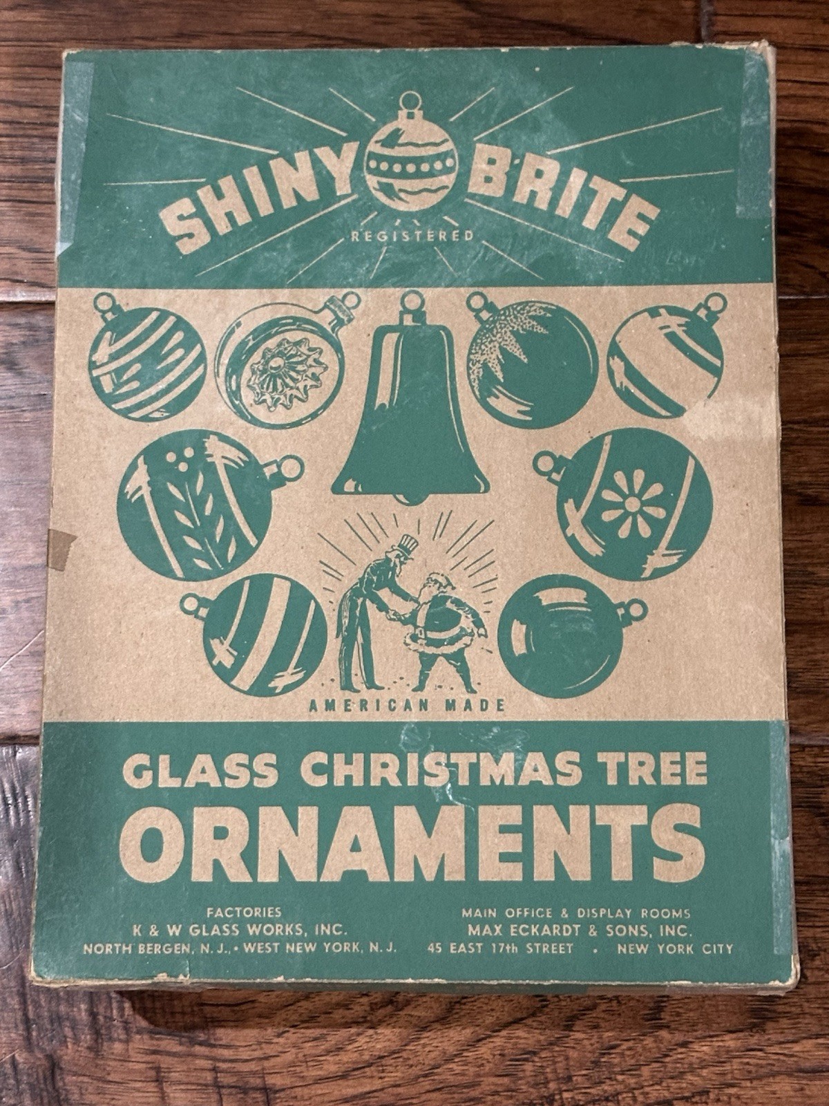 Vintage Shiny Brite Empty Uncle Sam Christmas Ornament Box Vintage Shiny Brite Empty Uncle Sam Christmas Ornament Box