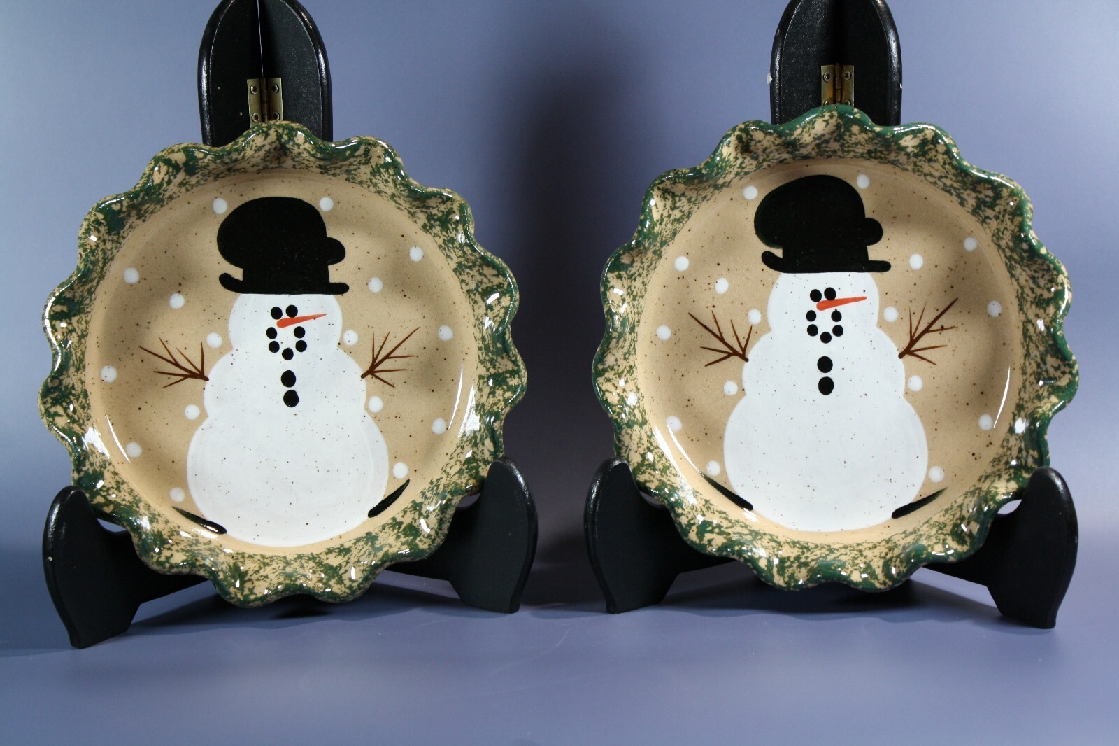 Vintage 1996 Three Rivers Pottery Snowman Wall Plates – Set of 2 Vintage 1996 Three Rivers Pottery Snowman Wall Plates – Set of 2