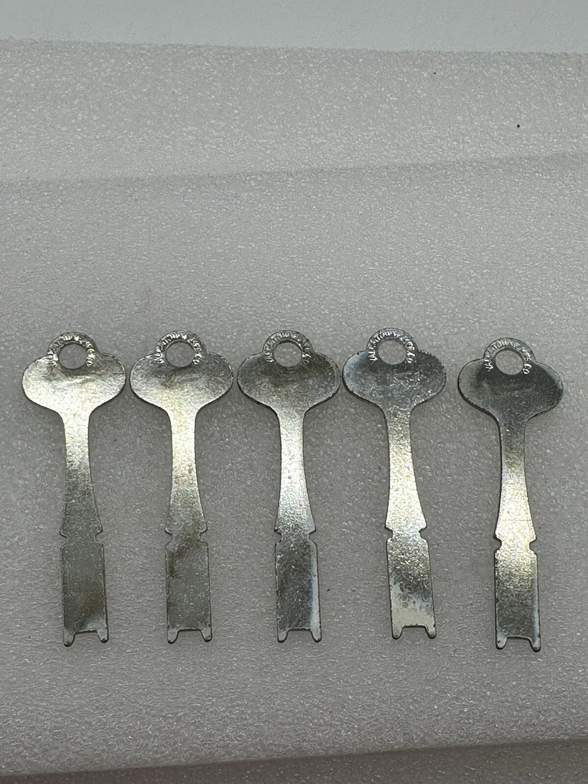 Vintage Yale Skeleton Keys Lot Of 5 Uncut Flat 2.60"