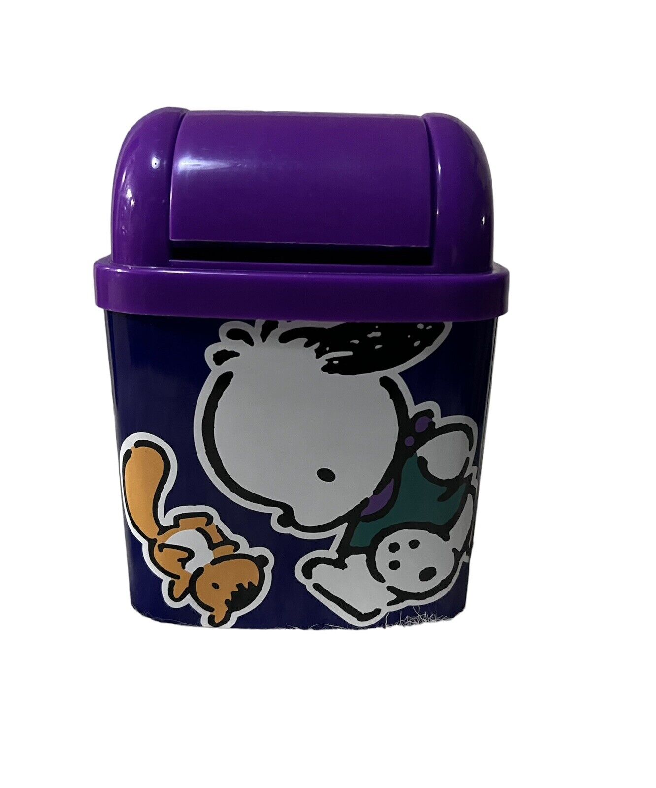 Vintage 1997 Sanrio Pochacco Cool K-9 Waste Basket Trash Can Purple RARE