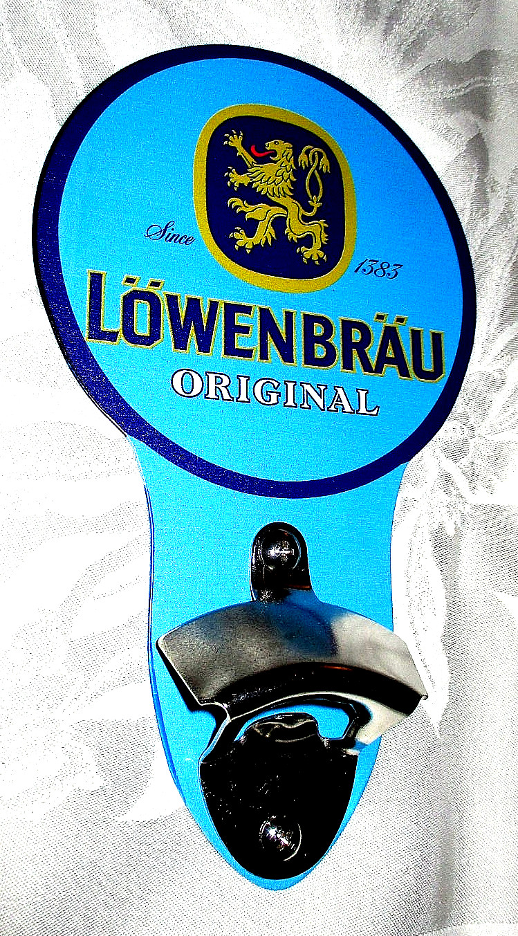 LOWENBRAU BREWERY Wall-Mounted Bottle Opener Sign #04a - New LOWENBRAU BREWERY Wall-Mounted Bottle Opener Sign #04a - New