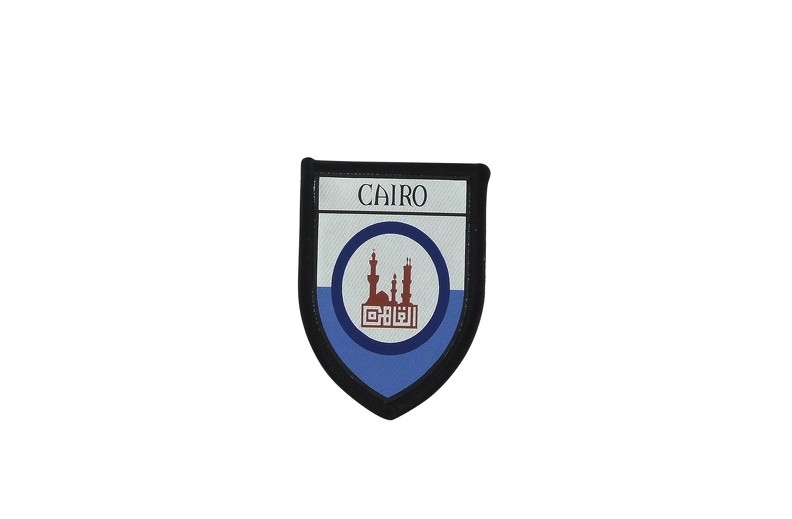 Patch printed embroidery travel souvenir shield city flag cairo egypt