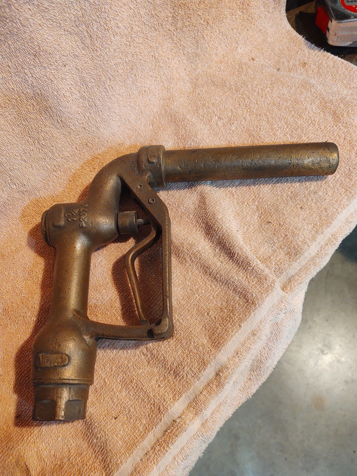 Vintage Brass Gas Pump Handle Nozzle Vintage Brass Gas Pump Handle Nozzle