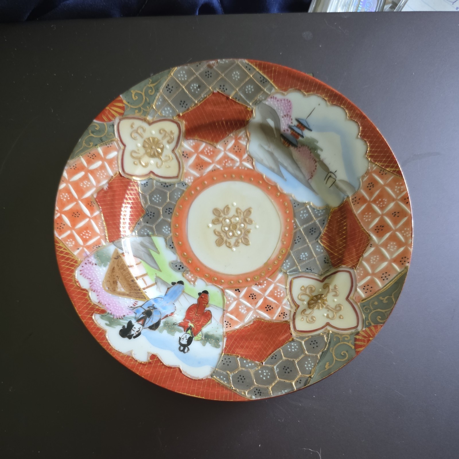 Rare Antique Japanese Kutani 6" Plate; Beautiful Rare Antique Japanese Kutani 6" Plate; Beautiful