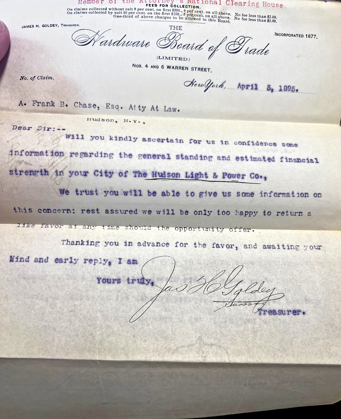 1895 Hardware Board Trade with Pure Linen Stock Crown Crest Shield Watermark 1895 Hardware Board Trade with Pure Linen Stock Crown Crest Shield Watermark