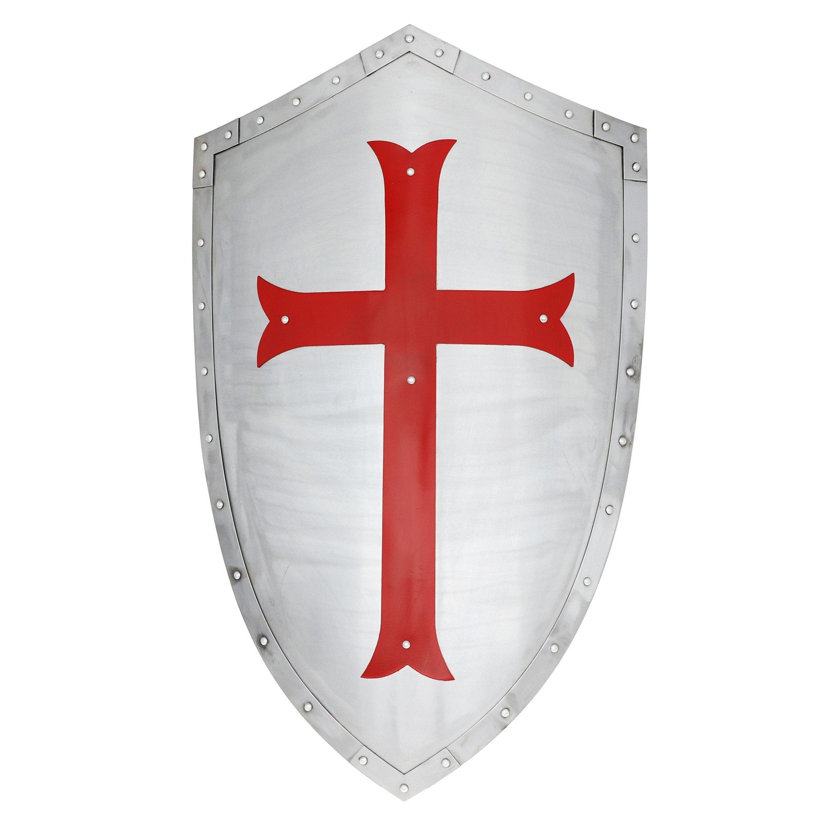 Medieval Knights Templar Shield Crusader Red Cross 28" Polished Steel Armor Medieval Knights Templar Shield Crusader Red Cross 28" Polished Steel Armor