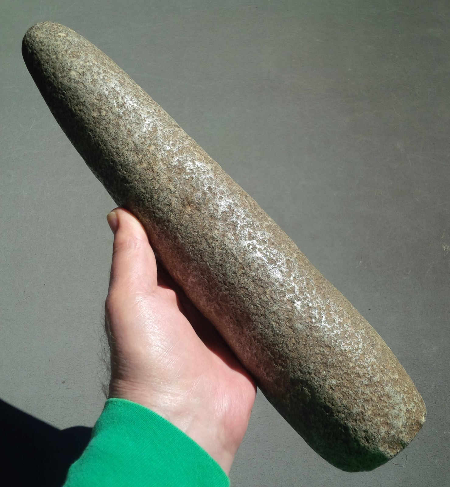 AUTHENTIC INDIAN ARTIFACT FINE 13-1/2" HARDSTONE ROLLER PESTLE OREGON ARROWHEAD AUTHENTIC INDIAN ARTIFACT FINE 13-1/2" HARDSTONE ROLLER PESTLE OREGON ARROWHEAD