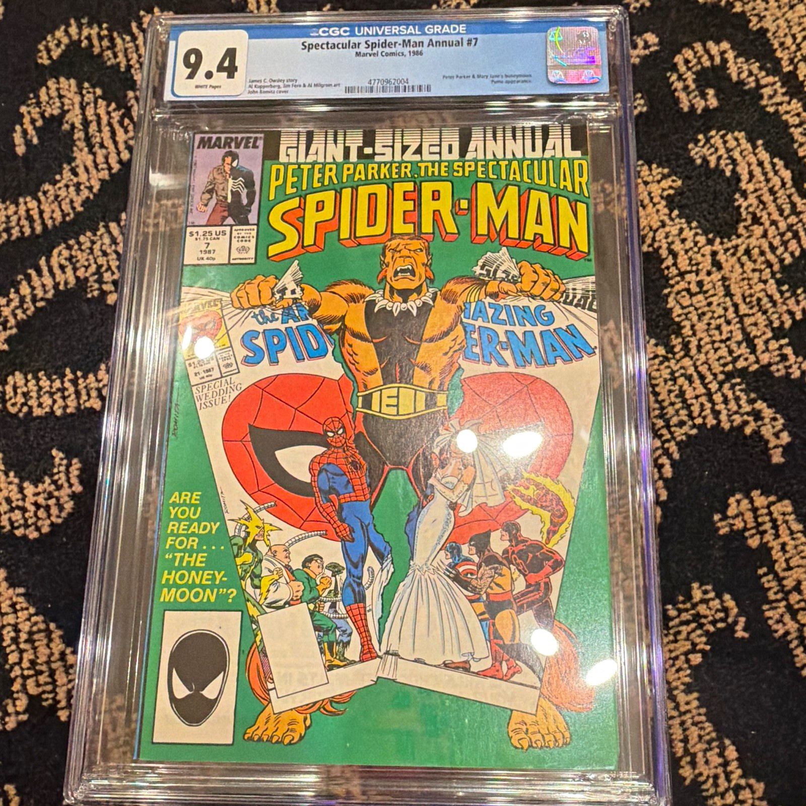 Spectacular Spider-Man Annual #7 CGC 9.4 (1986) Marvel John Romita