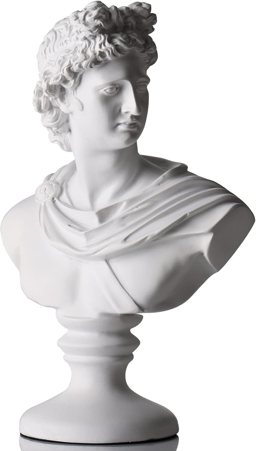 Greek Statue of David Resin Sculpture for Home Decor Large Greek Mythology Bust