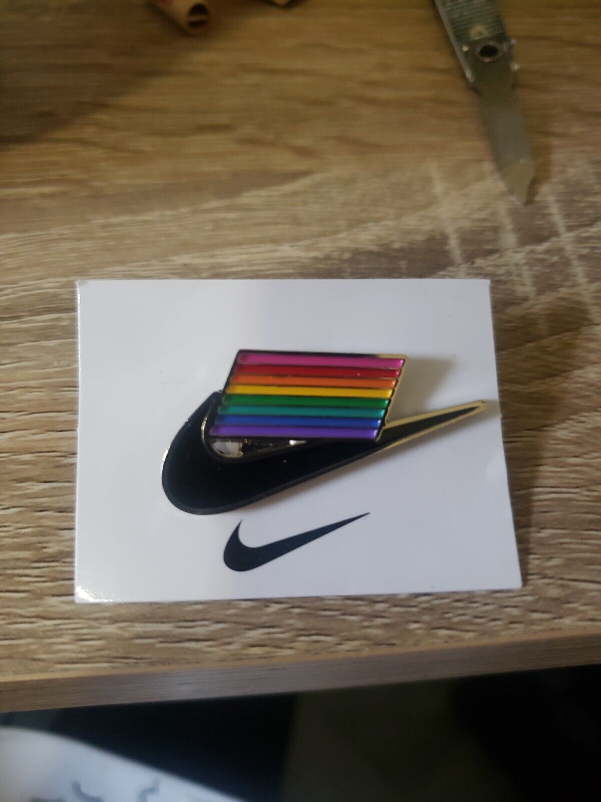 Rare Nike be true  Pride Pin Rainbow  Brand New Limited Edition
