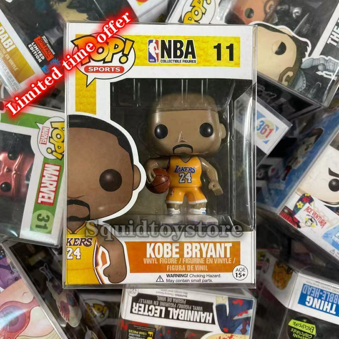 Funko Pop！Kobe Bryant #11 Yellow Jersey Retired Vaulted “MINT” - With Protector⭐