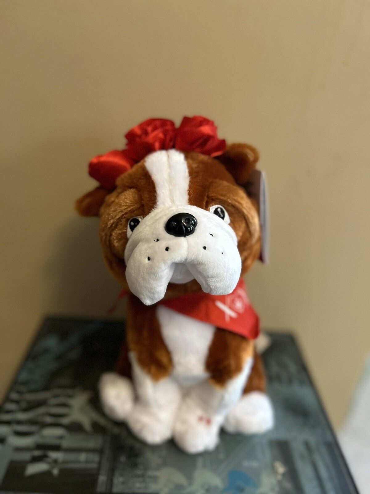 Gemmy 2024 EXTREMELY RARE Swaying Valentines BULLDOG Weis Markets EXCLUSIVE