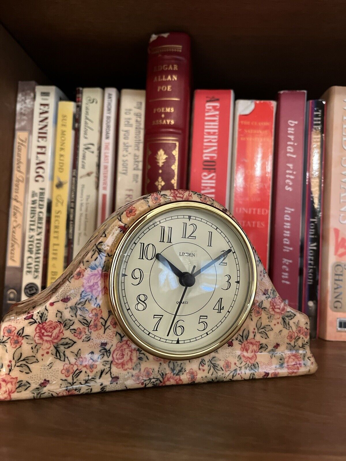 Floral Linden ceramic clock
