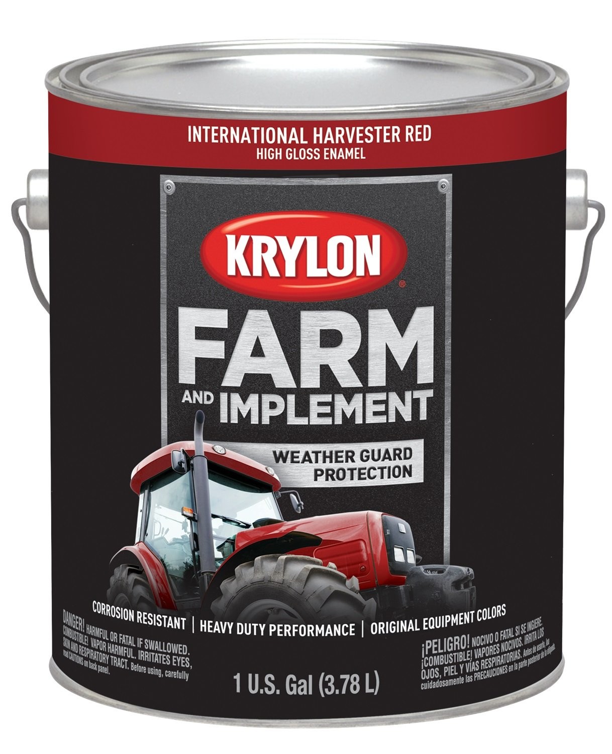 Farm & Implement Brush On Paint, High Gloss, International Harvester Red, 1 Gall