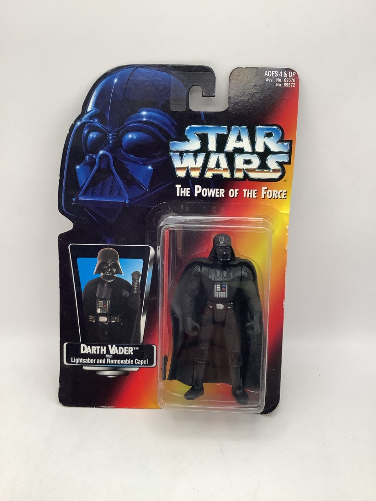 1995 Kenner Star Wars POTF DARTH VADER W/Lightsaber & Removable Cape #69572 1995 Kenner Star Wars POTF DARTH VADER W/Lightsaber & Removable Cape #69572