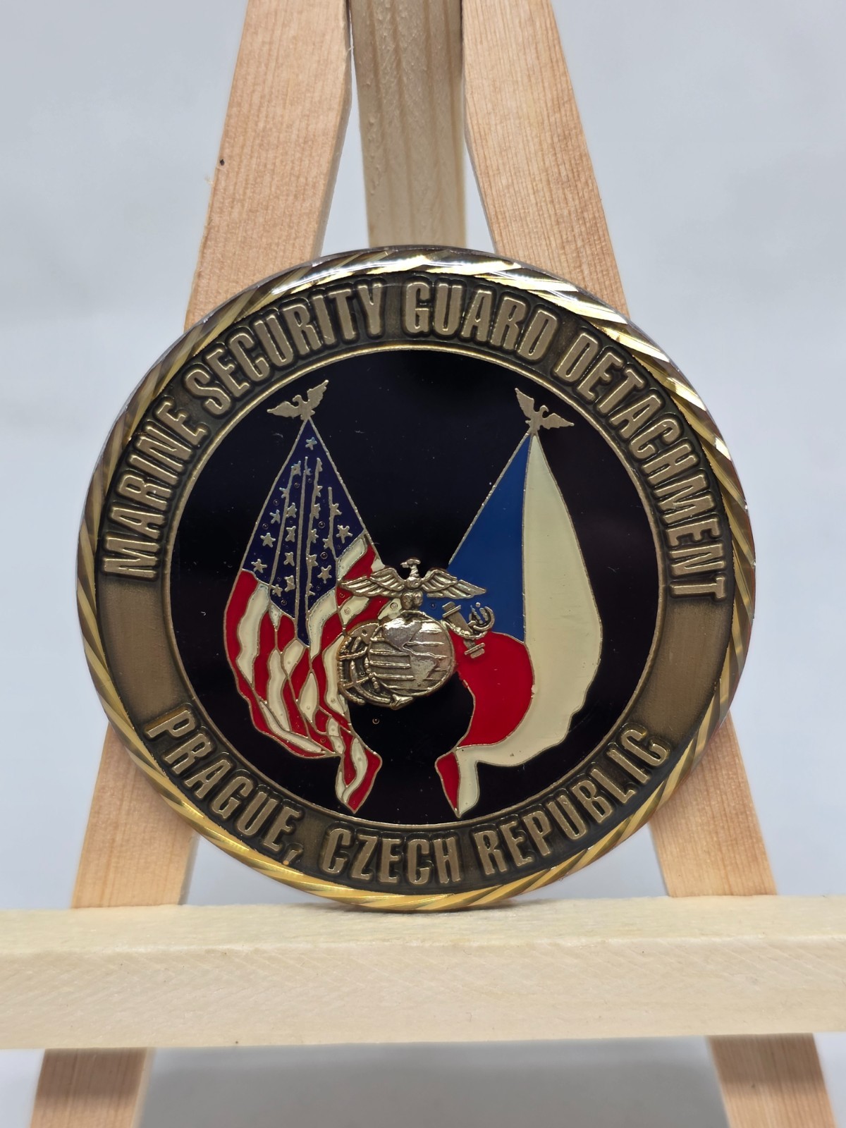 US Marine Security Guard Detachment Prague Czech Republic Challenge Coin MSG