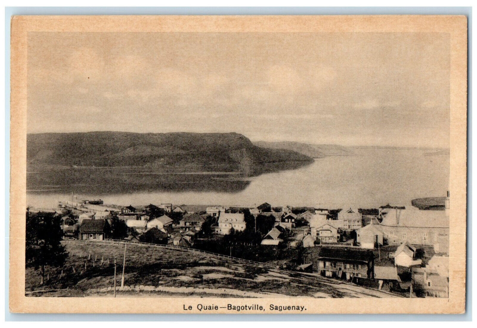 c1940's Le Quaie Bagotville Saguenay Canada Unposted Vintage Postcard