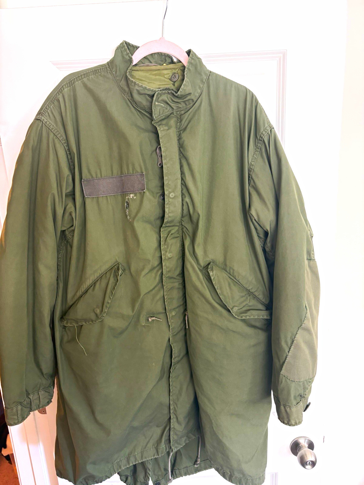 VTG 1977 US Army M-65 Extreme Cold Weather Fishtail Parka Liner Quilted Nylon S VTG 1977 US Army M-65 Extreme Cold Weather Fishtail Parka Liner Quilted Nylon S
