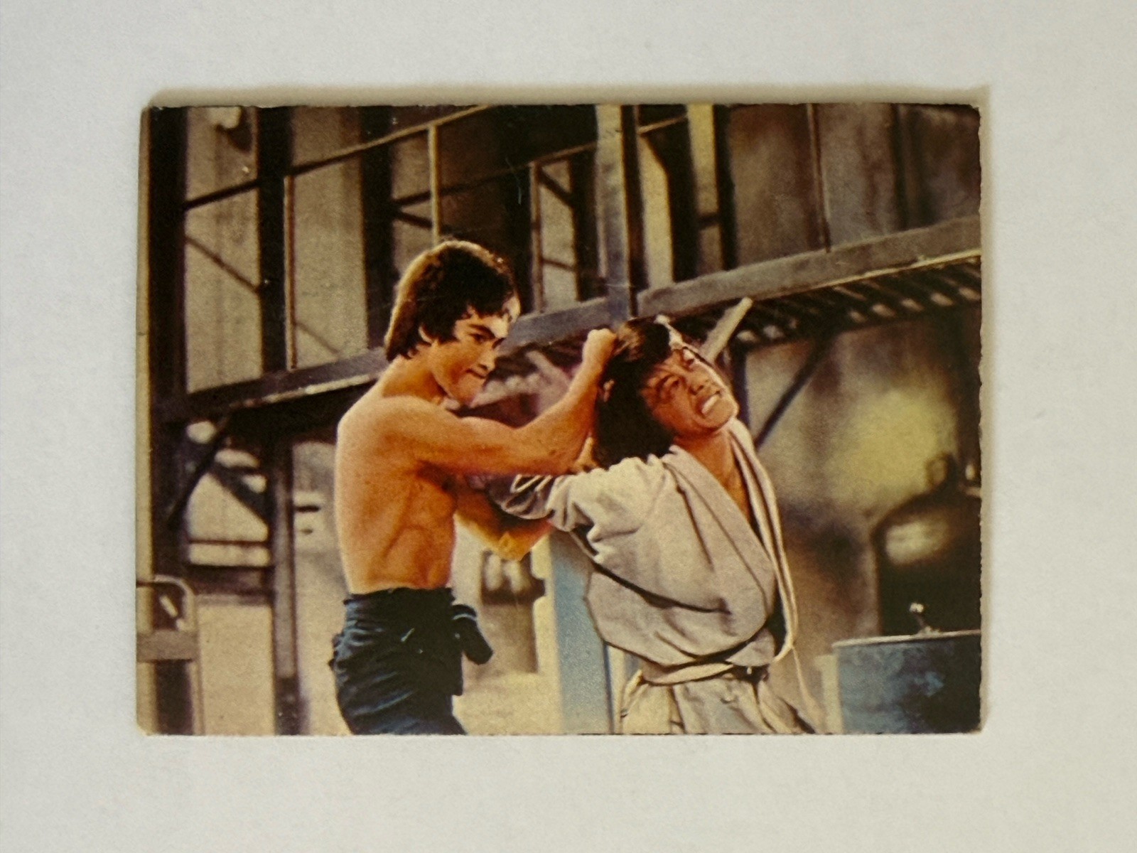 Bruce Lee Jackie Chan 1974 Yamakatsu Enter the Dragon #8 Rookie Card *VG - EX* Bruce Lee Jackie Chan 1974 Yamakatsu Enter the Dragon #8 Rookie Card *VG - EX*