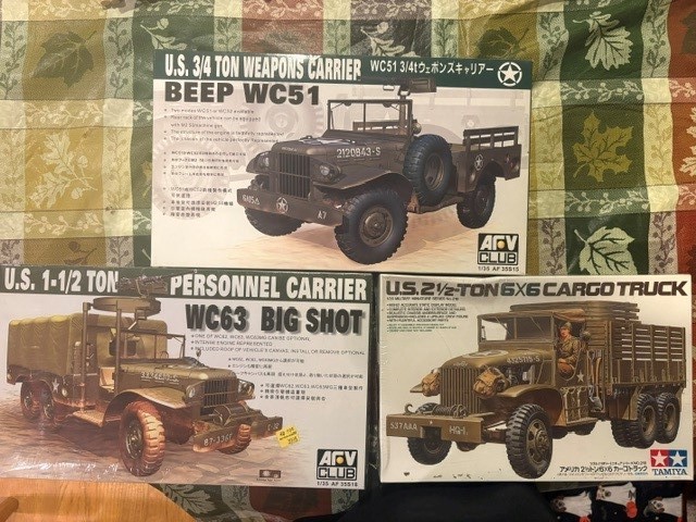 WW2 1/35 scale Tamiya and AFV US army trucks WW2 1/35 scale Tamiya and AFV US army trucks