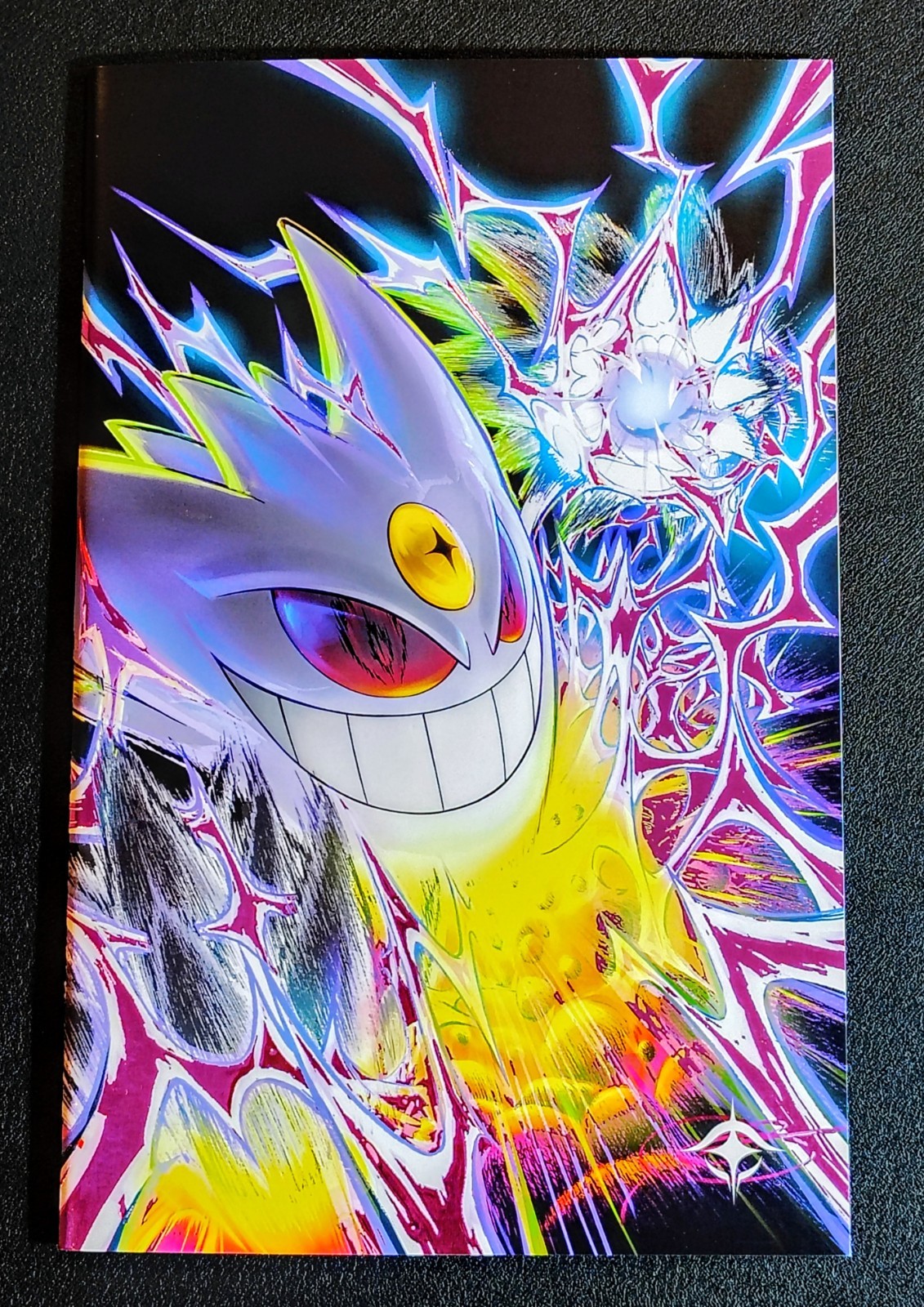 Fame Satoshi Tajiri Grim Shady Shiny Gengar Embossed Spot Foil + COA #19/100 Fame Satoshi Tajiri Grim Shady Shiny Gengar Embossed Spot Foil + COA #19/100