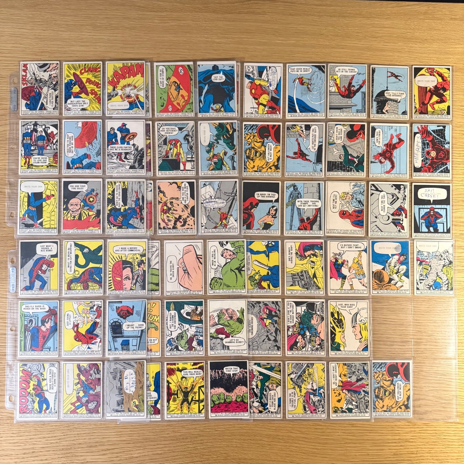 Donruss Marvel Trading Cards 1966 Complete Set 1-66 Spider-Man 34 RC Rookie PLUS