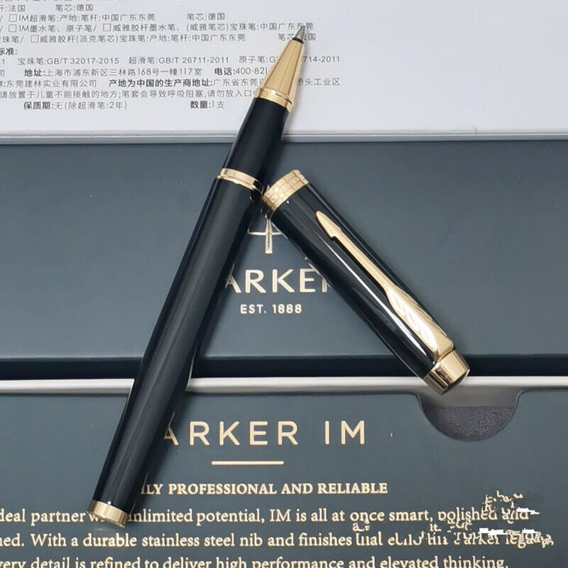 Excellent Parker IM Series Rollerball Pen 0.5mm Point Black Ink Refills NO BOX