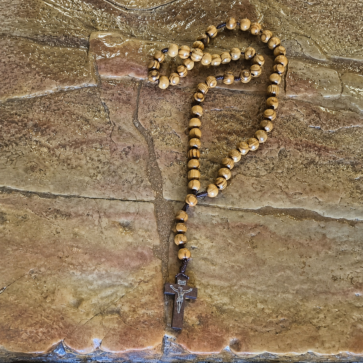 Holy Land Olive Wood Cross Necklace Jerusalem Blessed Jesus Christian Gift