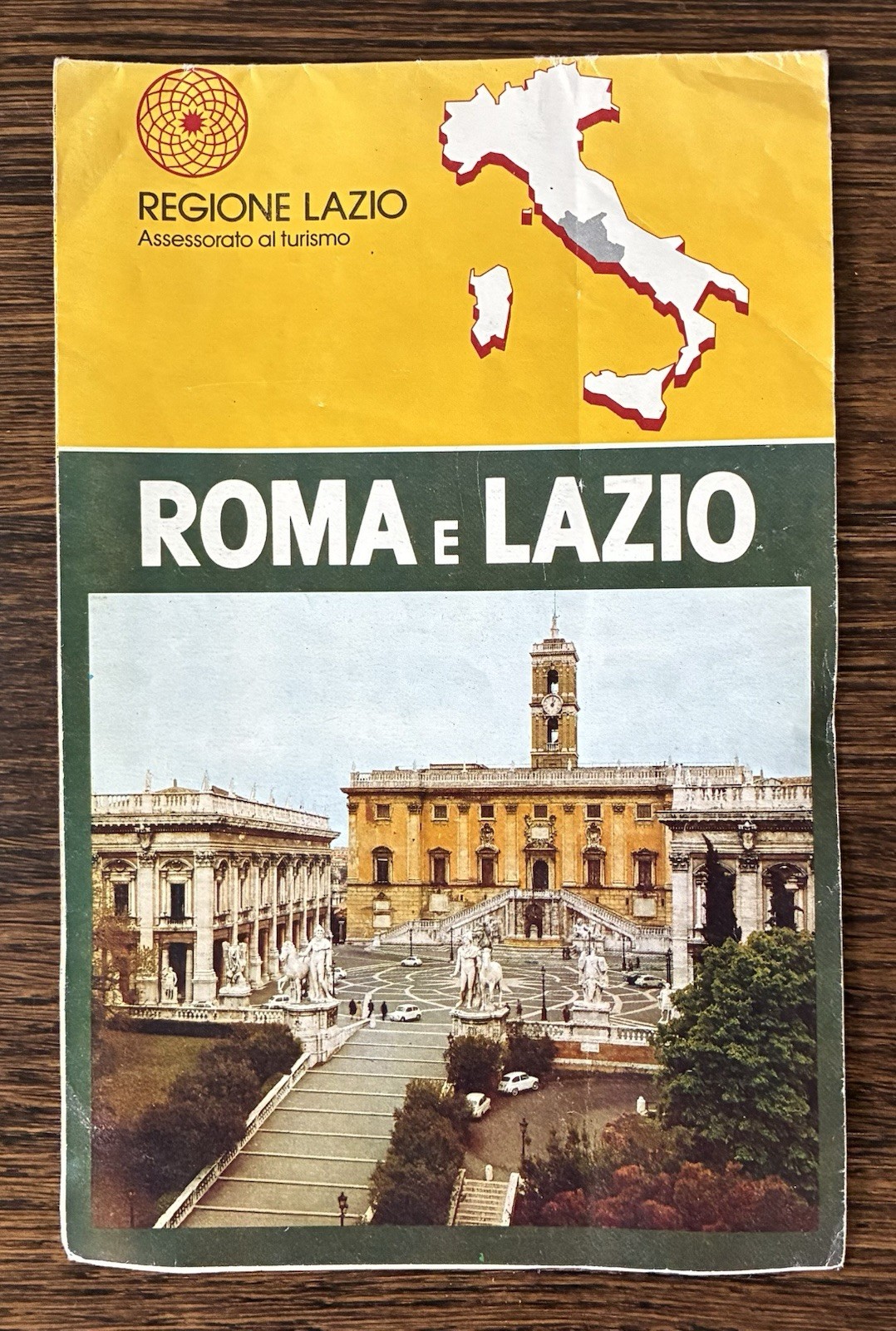 Vintage 1983 Map of Rome Italy Roma, Regione Lazio Roads Streets Monuments Metro