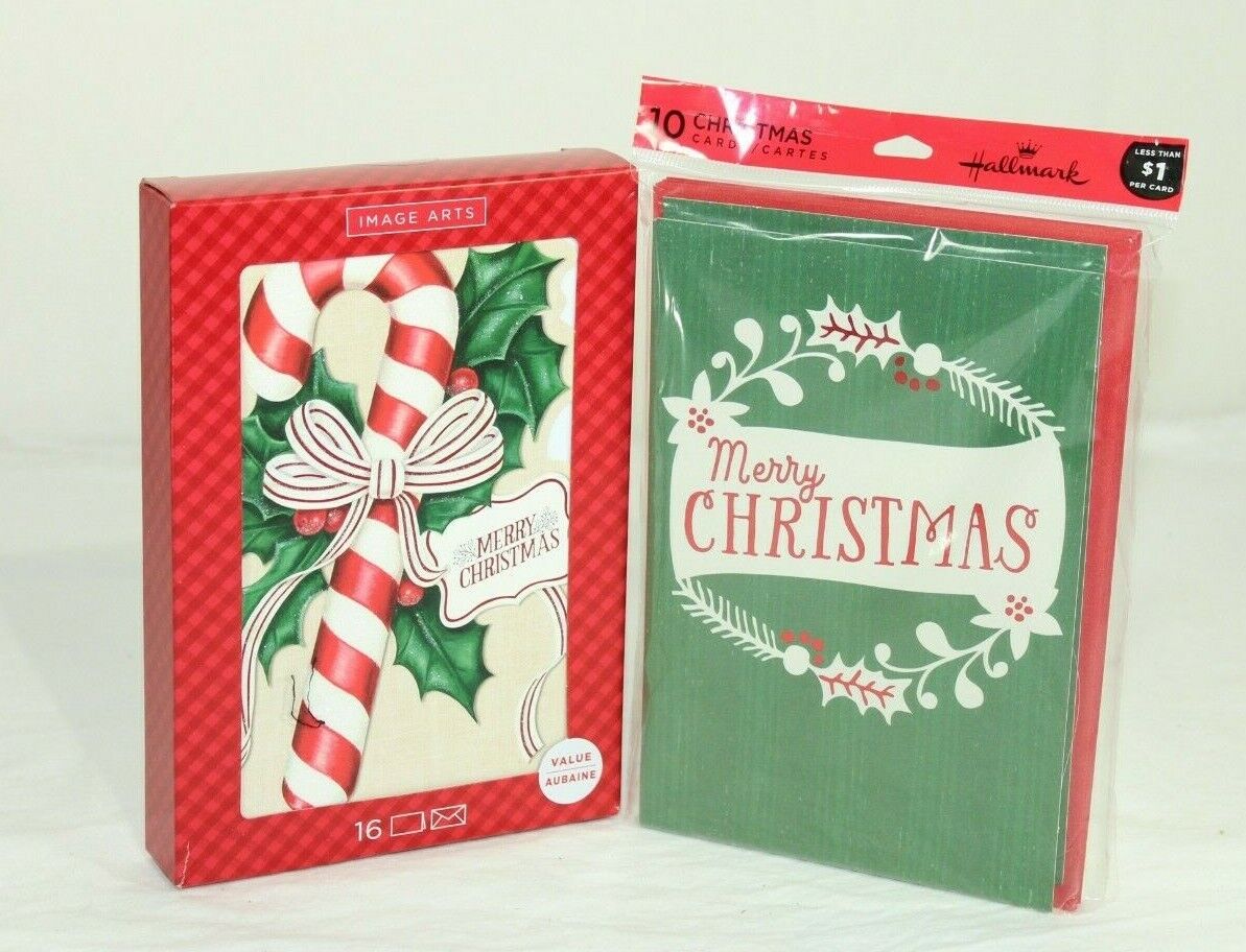 IMAGE ARTS 16 PK Hallmark 10 PK CHRISTMAS Cards With Envelopes 