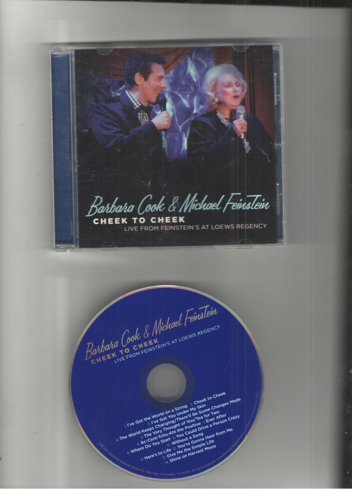 BARBARA COOK & MICHAEL FEINSTEIN  CD Cheek to Cheek Live From Loews Regency