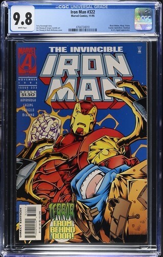 CGC 9.8 IRON MAN #322 .. 1995 .. HIGHEST GRADED .. CGC 9.8 IRON MAN #322 .. 1995 .. HIGHEST GRADED ..