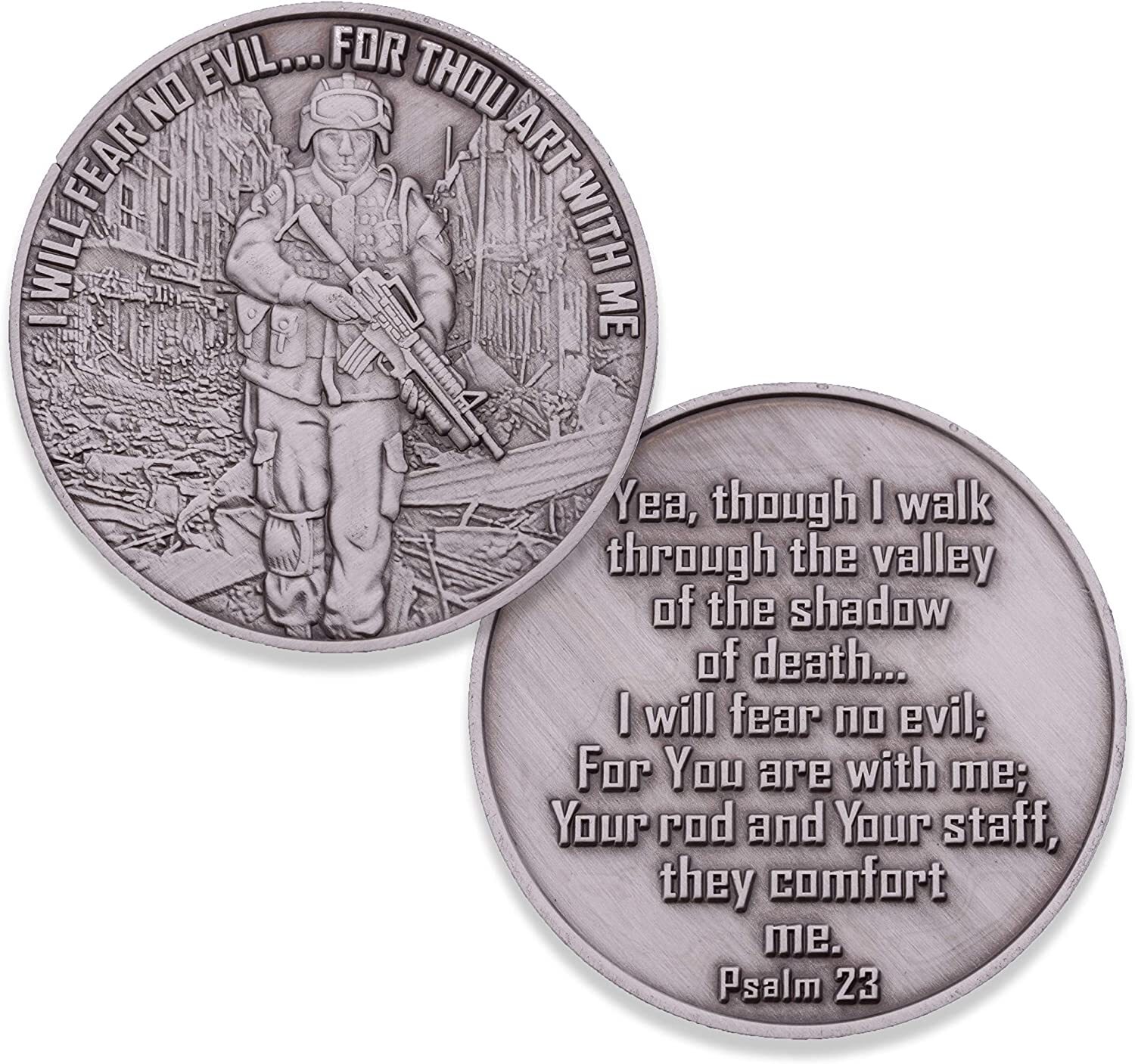 Psalm 23 "Fear No Evil" Challenge Coin Psalm 23 "Fear No Evil" Challenge Coin