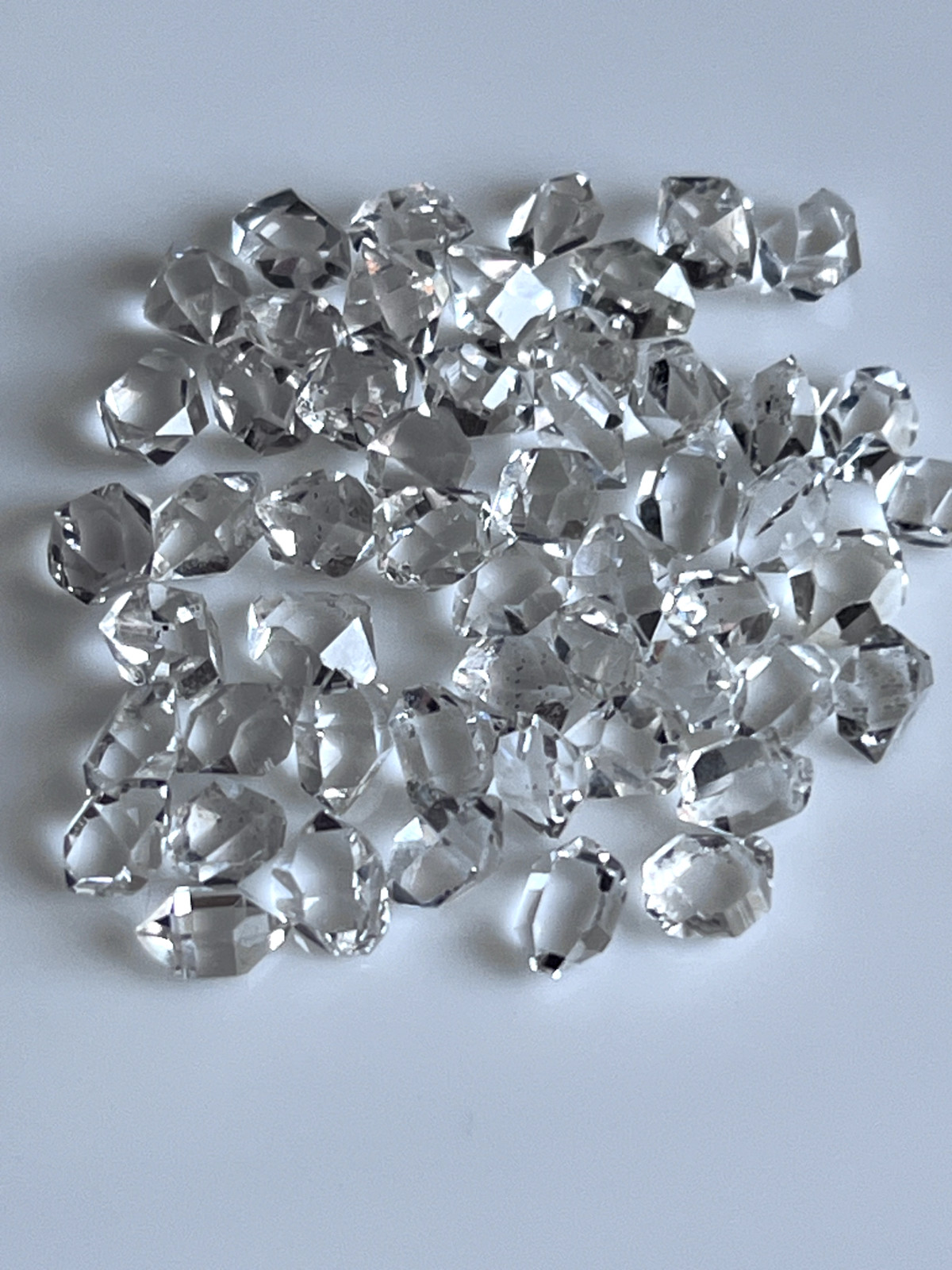 48 Pcs Lot Of Herkimer diamond quartz crystals 5 to 6 mm 48 Pcs Lot Of Herkimer diamond quartz crystals 5 to 6 mm