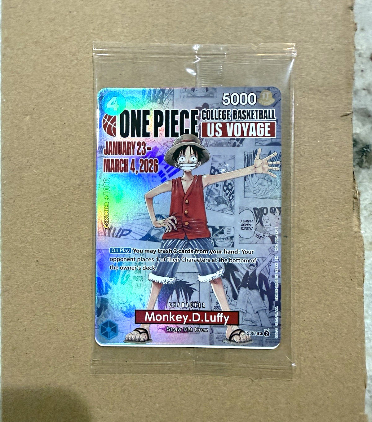 Bandai One Piece US Voyage Monkey.D.Luffy #2 Non-Sport Trading Card 2026 Bandai One Piece US Voyage Monkey.D.Luffy #2 Non-Sport Trading Card 2026