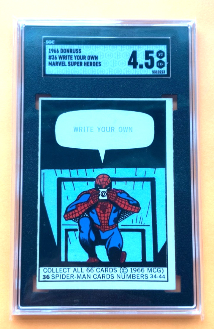 1966 Donruss Marvel #36 Spider-Man - SGC 4.5 VG/EX+ 1966 Donruss Marvel #36 Spider-Man - SGC 4.5 VG/EX+