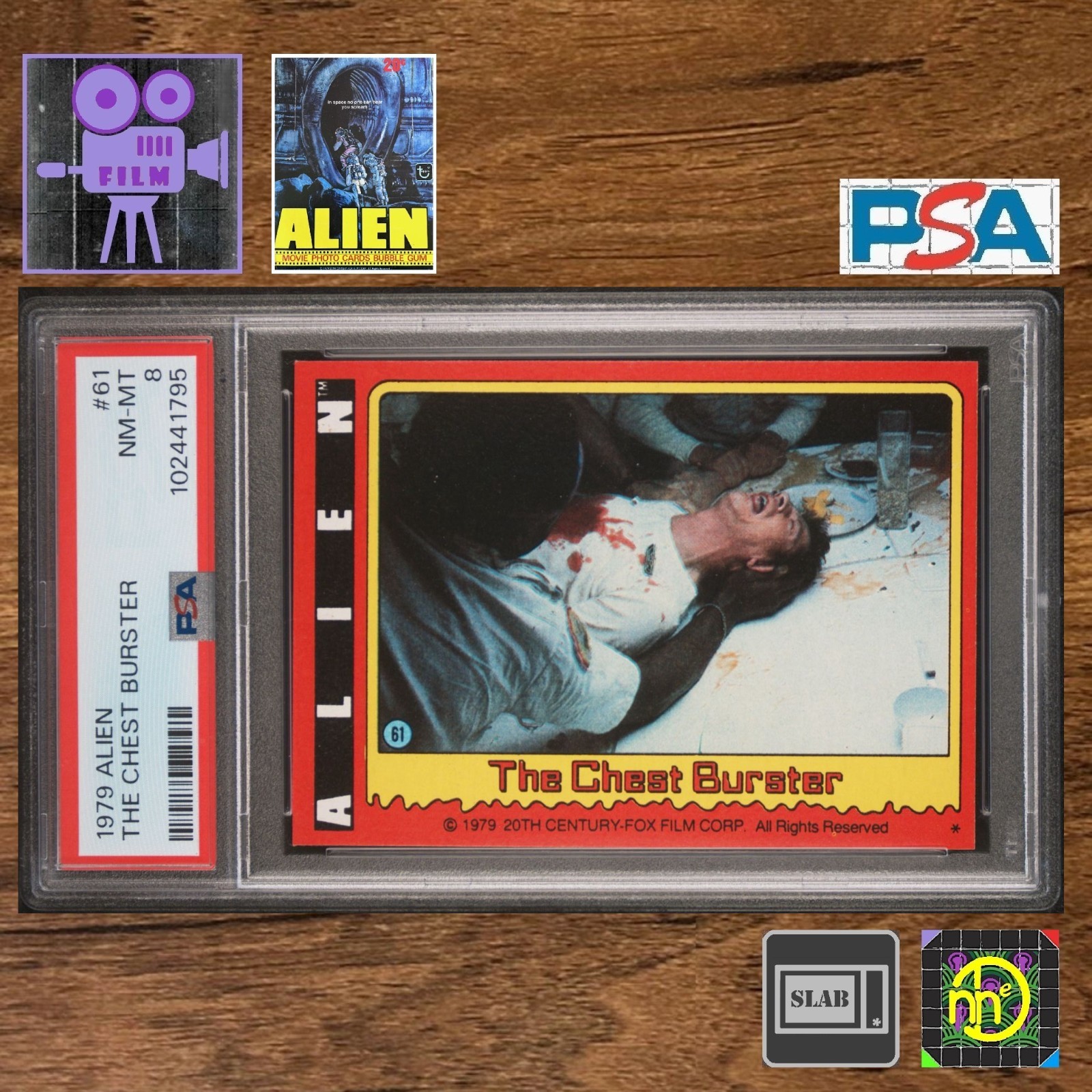 1979 Topps Alien - 61 The Chest Burster - PSA 8 NM-MT