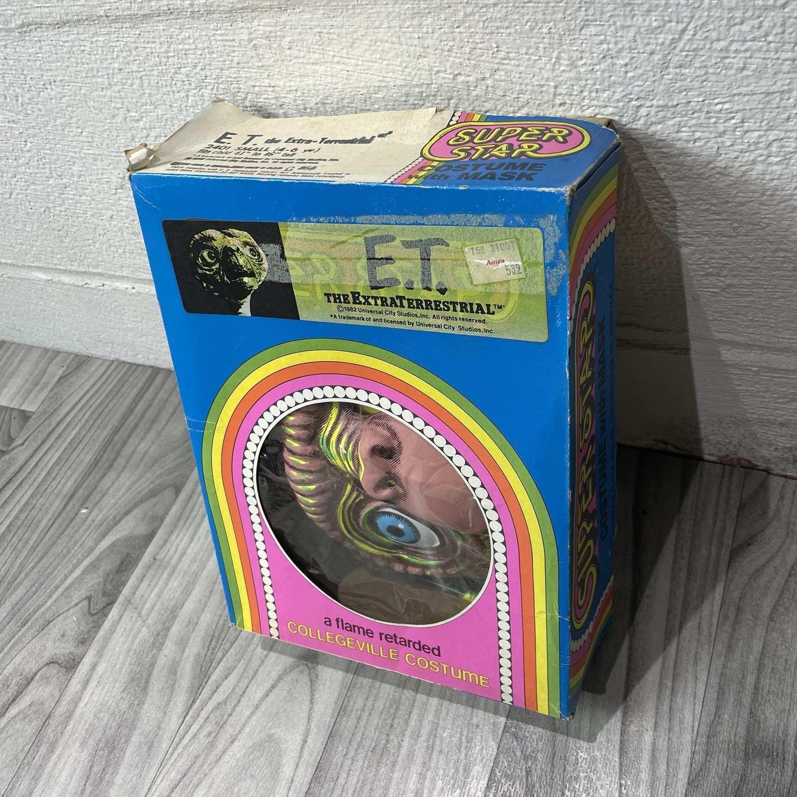 1982 Collegeville Child E. T. Extra-Terrestrial COSTUME Mask & Suit 2pc Small 1982 Collegeville Child E. T. Extra-Terrestrial COSTUME Mask & Suit 2pc Small